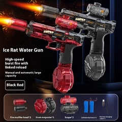 LED Lights Electric Water Guns Children Simulated Shooting Recoil Powerful Automatic Water Spray Gun Kids Summer Outdoor Toys
