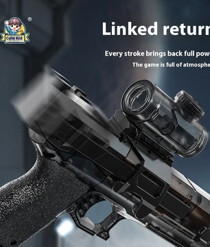 LED Lights Electric Water Guns Children Simulated Shooting Recoil Powerful Automatic Water Spray Gun Kids Summer Outdoor Toys