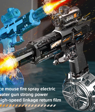 LED Lights Electric Water Guns Children Simulated Shooting Recoil Powerful Automatic Water Spray Gun Kids Summer Outdoor Toys