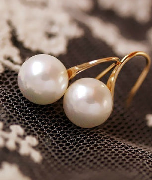 Simple pearl earrings for women