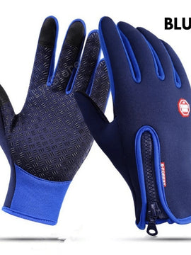 Winter Gloves Touch Screen Riding Motorcycle Sliding Waterproof Sports Gloves With Fleece