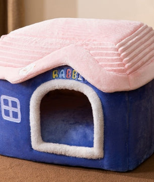 Foldable Dog House Pet Cat Bed Winter Dog Villa Sleep Kennel Removable Nest Warm Enclosed Cave Sofa Pets Supplies