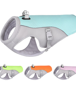 Summer Pet Dog Cooling Vest Heat Resistant Cool Dogs Clothes Breathable Sun-proof Clothing For Small Large Dogs Outdoor Walking
