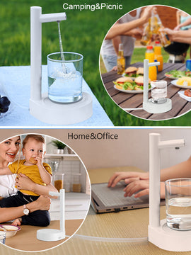 Desk Dispenser Electric Water Gallon Automatic Water Bottle Dispenser Rechargeable Water Dispenser