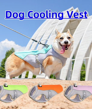 Summer Pet Dog Cooling Vest Heat Resistant Cool Dogs Clothes Breathable Sun-proof Clothing For Small Large Dogs Outdoor Walking