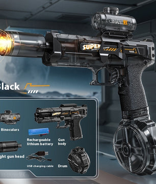 LED Lights Electric Water Guns Children Simulated Shooting Recoil Powerful Automatic Water Spray Gun Kids Summer Outdoor Toys